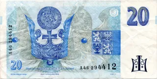 Czech Republic 20 Korun, 1994 reverse